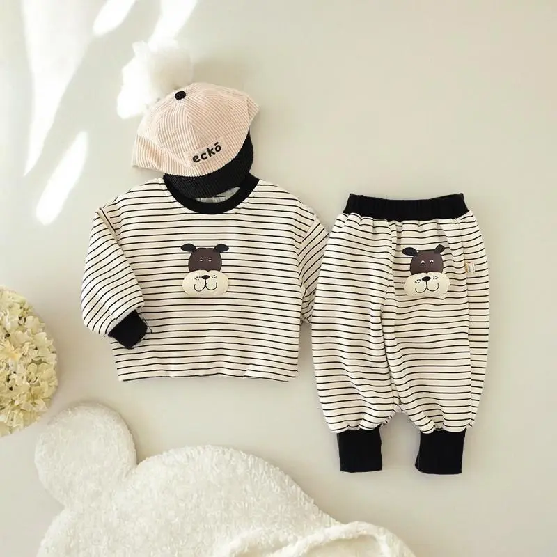 Quần Áo Trẻ Em, Hàng Mới Về, Quần Áo Mùa Đông Cho Em Bé Áo Khoác Ngoài, Quần Áo Cỡ Nhỏ Cho Trẻ Sơ Sinh, Bé Trai Và Bé Gái, Đệm Nhung, Bộ Quần Áo Len Dày Dặn, Phong Cách Hợp Xu hướng