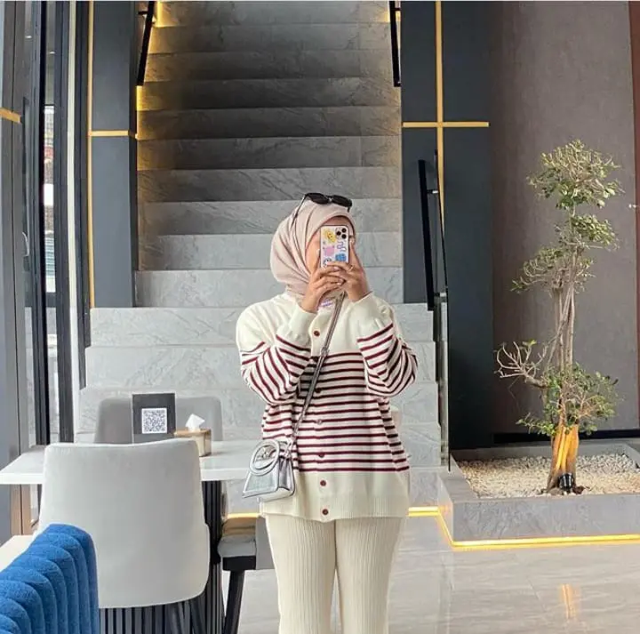 [PREMIUM] Alice Sweater Cardi 3 in 1 // Cardigan Stripe Oversize Atasan // R.5 / S1 (label)