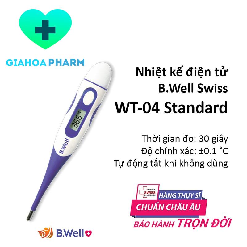   CHÍNH HÃNG  Nhiệt kế điện tử B.Well Swiss WT-04 Standard đầu mềm chống nước đo chính xác an toàn cho trẻ em  B Well  