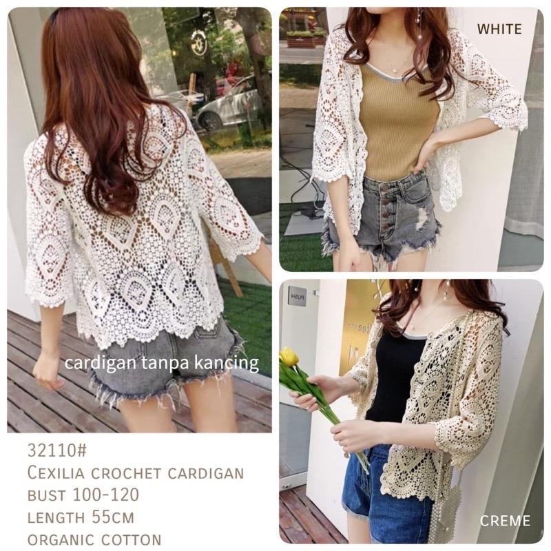 Product Introduction of CHOICE - Atasan Rajut Cexilia Crochet Cardigan Import #32110 2