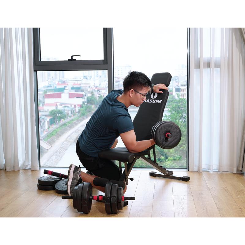 Bộ tạ đa năng tập GYM tại nhà 30kg lắp đặt linh hoạt, tiện lợi 4