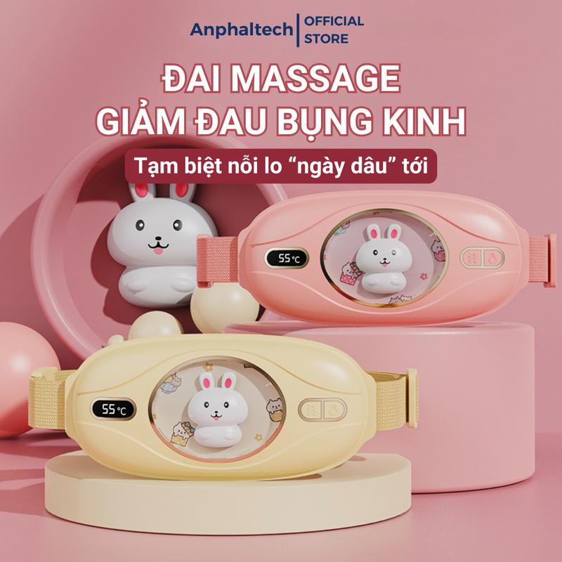 Máy Massage Bụng Kinh GS006, Đai Chườm Nóng Matxa Giảm Đau Bụng Kinh, Máy Rung Làm Ấm Tử Cung Cho Phụ Nữ Đến Kỳ Kinh
