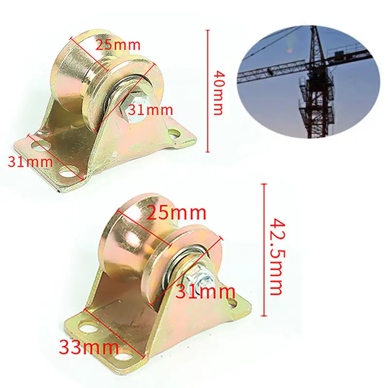 Ròng Rọc Cửa Trượt, Bánh Xe Rãnh Chữ V U, Bánh Xe Cứng Chịu Lực Cho Cổng Trượt Đường Ray Nghiêng, Bánh Xe Con Lăn, Có Vòng Bi