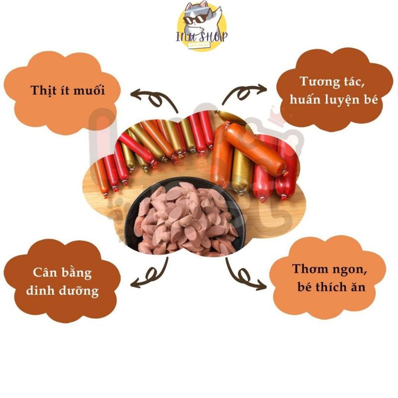 Product Introduction of Combo 15-30 thanh xúc xích cho chó mèo trọng lượng 15gr, đồ ăn cho chó mèo giàu dinh dưỡng và tiện lợi. 29