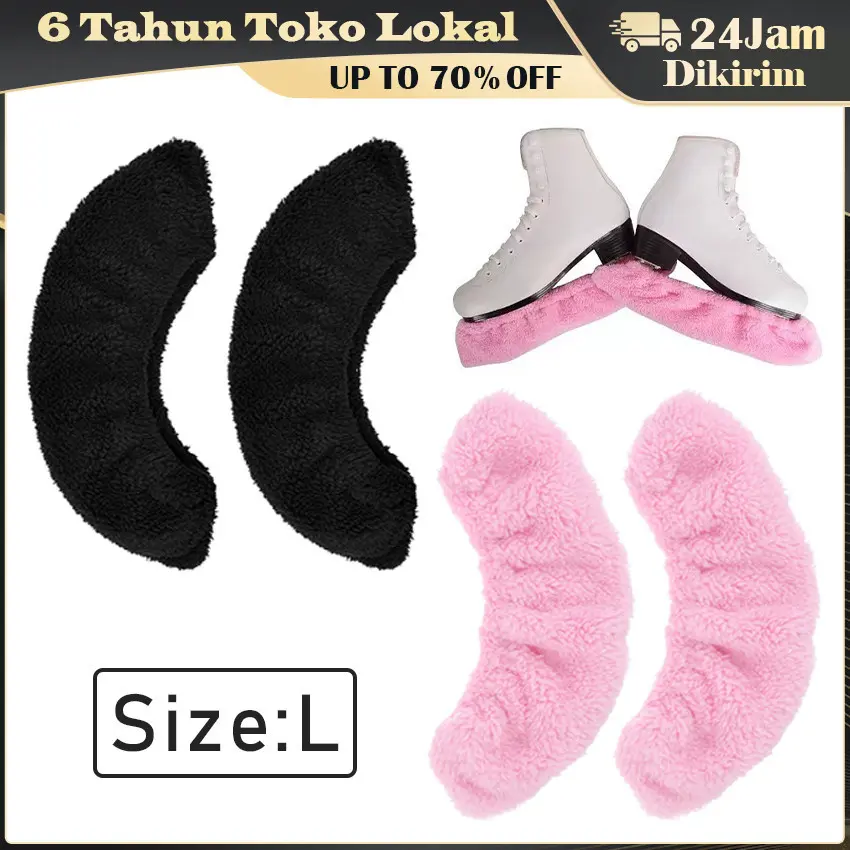2Pcs Soakers Pelindung Blade Guard Ice Skating Figure Skating Kain Terry / Pelindung Seluncur Es / Ice Skating Sarung Pisau