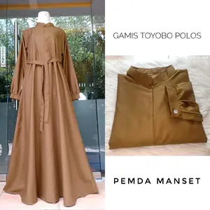 Gamis Dewasa Warna Pemda. Khaki Tua gamis pdh sekolah
