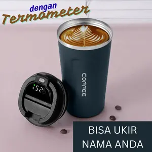 BISA UKIR NAMA - Tumbler LED Suhu Digital 304 – Anti Bocor & Stylish Botol Minum Cerdas