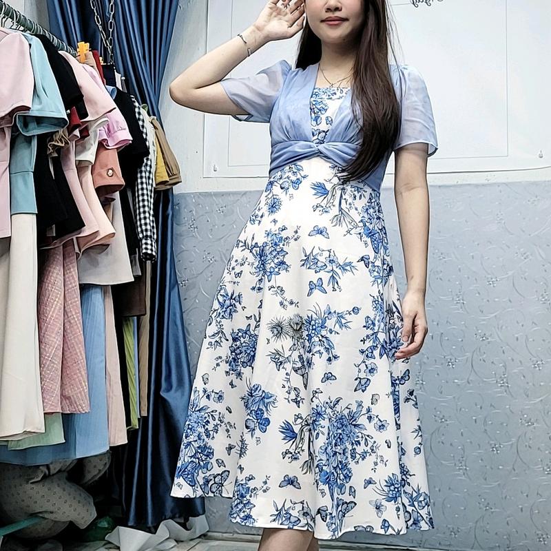  Váy thiết kế L3 chất lụa in 3D 