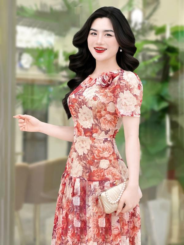 [MIỄN SHIP] MDU4003 Váy Tơ Hàn – Thiết Kế Tạo Nên Phong Cách Dịu Dàng và Quyến Rũ Dành Cho Nữ Women Dress 1