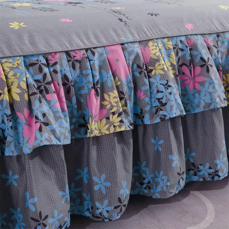 Bed Skirt without Pillowcase, 1 Count Multi-size Non-slip Romantic Bed Skirt, Decorative Soft Comfortable Bedding for Bedroom Home Dormitory Hotel Salon 4