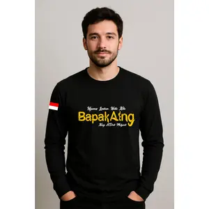 Kaos Adem Lengan Panjang B4pak 4ing Kaos Murah Kaos Pria Kaos Wanita Unisex Bahan Katun Kaos Polos Putih Hitam Murah Lebay Kaos Jumbo Combed Nyaman