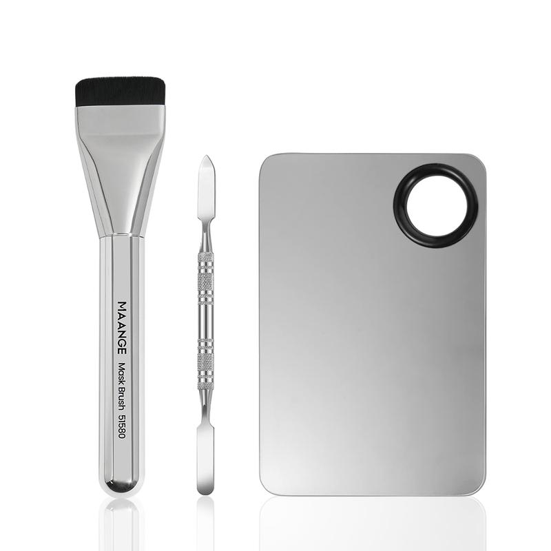  Bộ cọ trang điểm nền MAANGE + Bảng trộn trang điểm 2 trong 1 1614+51580 cho phụ nữ - Women Cosmetic Mỹ Phẩm Mascara 