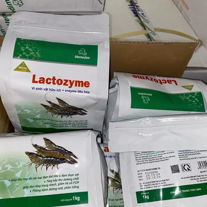 Thùng 12 gói lactozym cho tôm, ổn định hệ tiêu hoá cho tôm 0