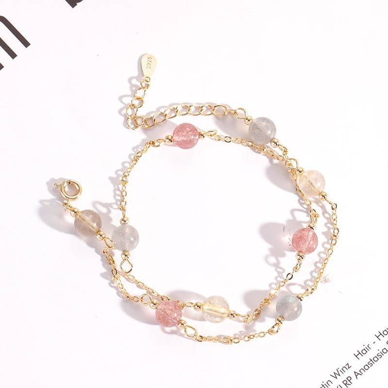Product Introduction of Natural Crystal Bracelet Women's Design Hetian Jade Girlfriends' Bracelet Elegant Bracelet High-Grade Light Luxury Bracelet Wholesale 14
