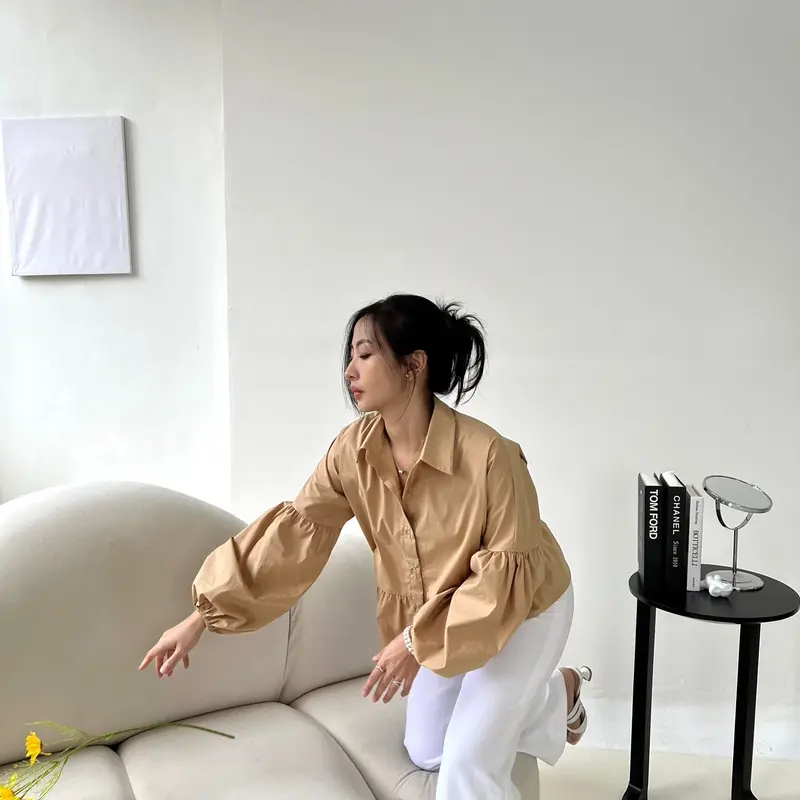 [FOYE] Kim Top / Kemeja Wanita / Atasan Wanita / Cotton Shirt 3