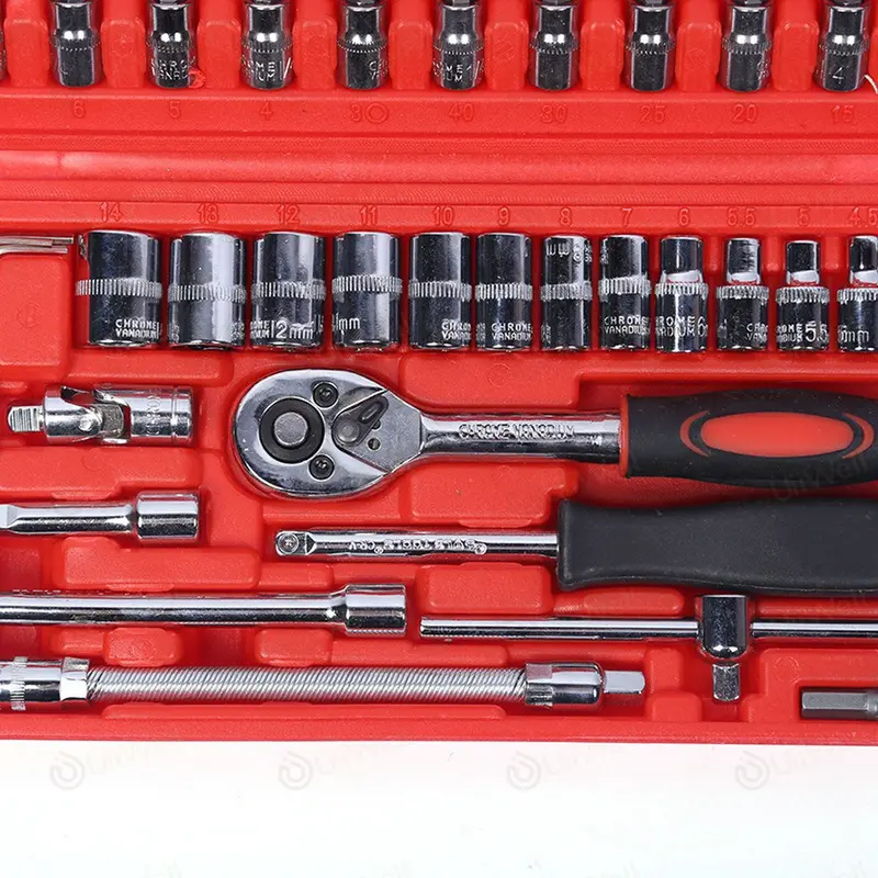 SHIIE Kunci Shock Sok Set 46 Pcs  Merek Tekiro 1/2DR 8-24mm 6pt Original Ready Kunci Shock Set Tekiro 1