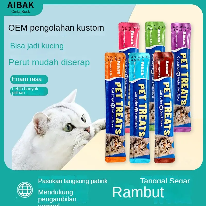 Kucing Cat Snack untuk kucing Satu Bag Siap Packaging Janjan Treats Kucing