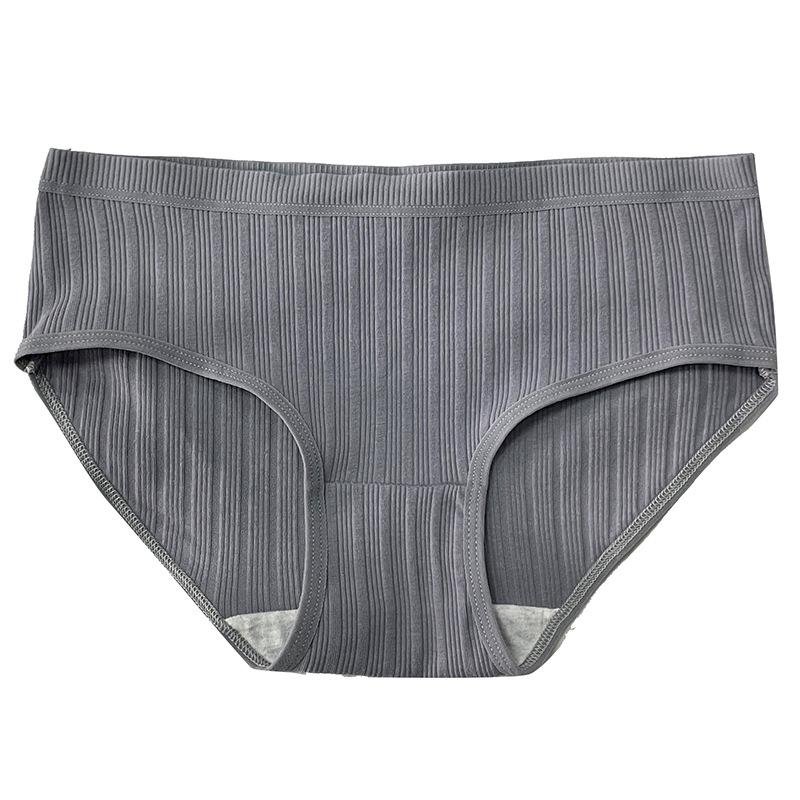 Đồ Lót Cotton Nguyên Chất Cho Nữ, Phong Cách Nhật Bản, cạp vừa, Đơn Giản Và Thoáng Khí, Cỡ Lớn, Quần Lót Tam Giác, Thích Hợp Cho Học Sinh 4