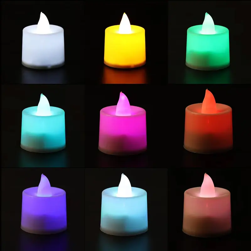 Lilin Elektrik LED Ukuran Mini Dekorasi Lampu Baterai Kecil Warna Warni Candle Light 0