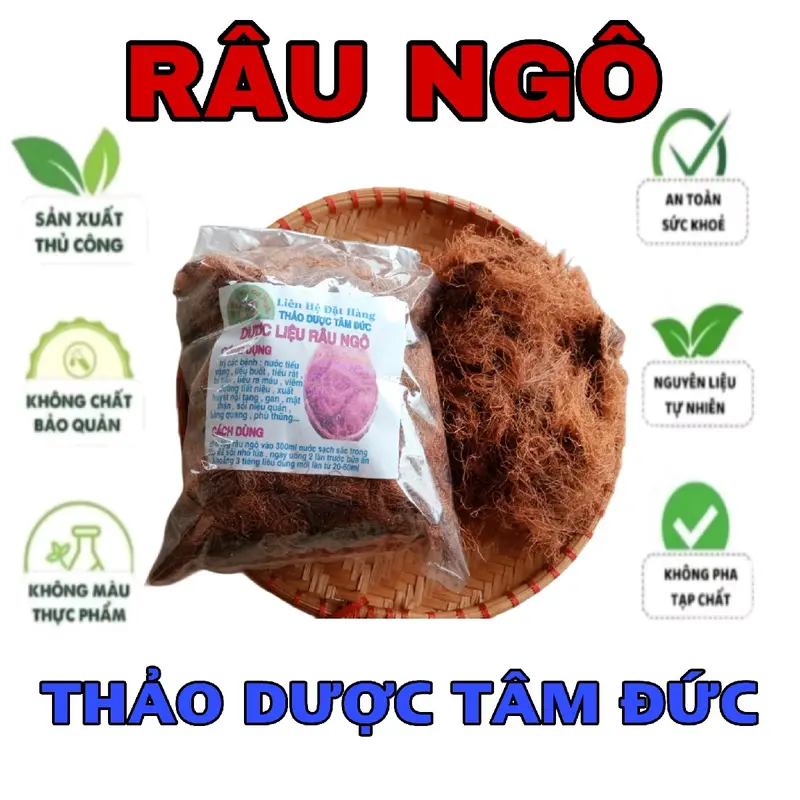 1kg râu ngô râu bắp sấy khô Hữu cơ Food 0