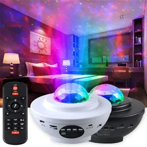 LAMPU PROYEKTOR GALAXY/STARRY LIGHT PROJECTOR WITH BLUETOOTH SPEAKER - Hitam/Putih