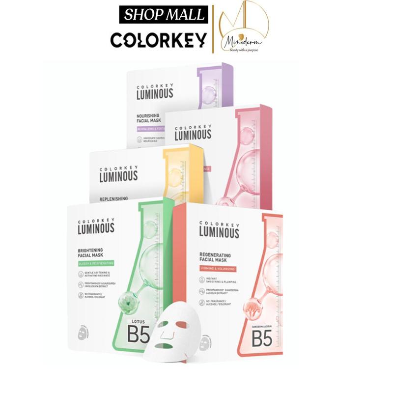 Mặt Nạ Giấy COLORKEY LUMINOUS Vitamin B5 Giúp Cấp Ẩm, Hỗ Trợ Phục Hồi Làn Da Nhiều Dưỡng Chất 25ml/miếng