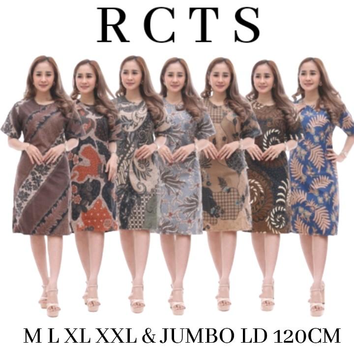 PROMO OF 45% BAJU DRESS WANITA MODERN MODEL TERBARU MOTIF BATIK 1