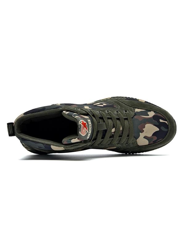 1 Pair Camo Pattern Lace Up High Top Canvas Sneakers, Casual Sporty Trainers for Outdoor Activities, Outdoor Casual Sports Shoes, Gym Shoes, Footwear 7