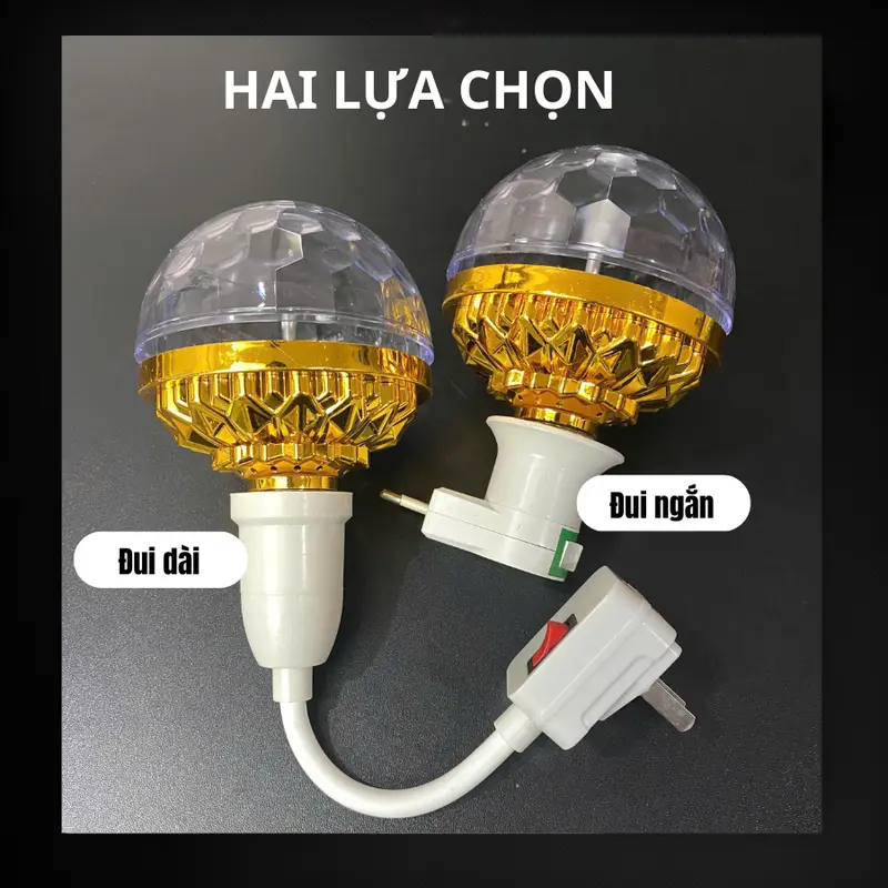 [TẶNG ĐUI CẮM E27] Bóng đèn xoay hiệu ứng màu sắc siêu đẹp mắt - phù hợp mọi không gian 3