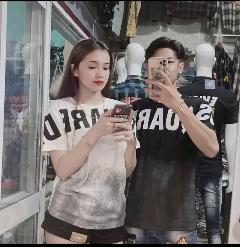 ÁO PHÔNG CỘC TAY NAM IN CHỮ DSQUA LOANG HOTTREN.CHẤT VẢI COTTON POLY DÀY DẶN 1
