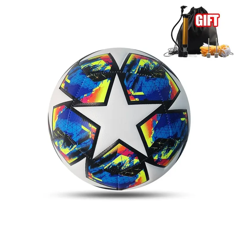 1/2 Sets Soccer Ball Suit, Star Pattern PU Football, Creative Ball Sports Equipment, For Kids And Adults 0