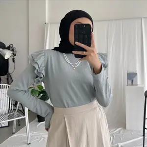 Dexalove Collection - Fira Ruffle Atasan Wanita Tangan Panjang Muslim Simple