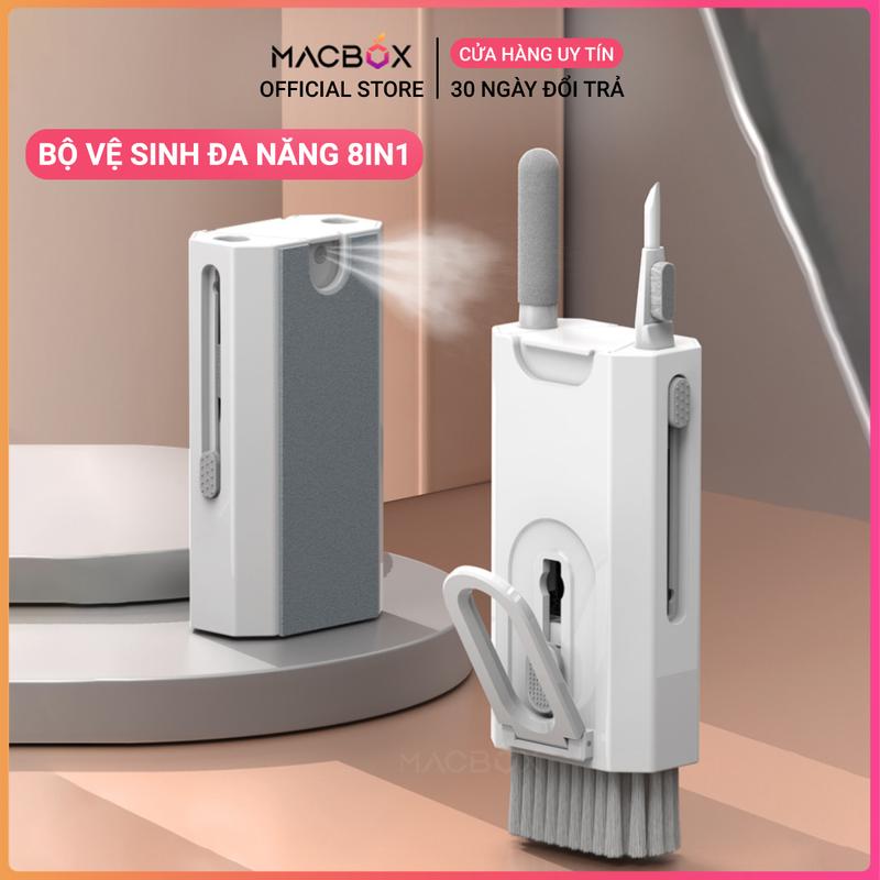  Bộ Dụng Cụ Vệ Sinh Laptop - Máy tính - Bàn Phím - Tai Nghe Airpod Đa Năng 8 in 1 Siêu Nhỏ Gọn Macbox 