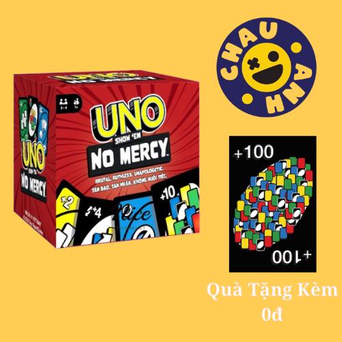 [Tặng kèm thẻ +100]Bộ bài Uno No Mercy 165 thẻ bài cuộc chơi nâng cấp 10 luật chơi khắc nghiệt trò chơi thẻ bài Board Game Việt