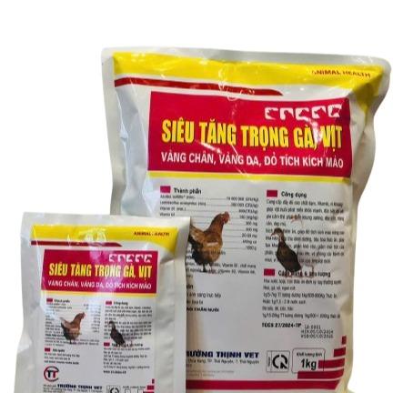 SIÊU TĂNG TRỌNG gà vịt 1kg lớn nhanh, hiệu quả cao. Thức ăn vỗ béo cho gà vịt ngan giúp gà vịt lớn nhanh, lông óng mượt, vàng da, nhanh lớn . An toàn hiệu quả cao giảm chi phí chăn nuôi 6