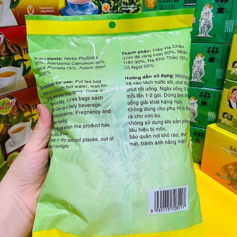 Trà Diệp hạ châu (chó đẻ răng cưa) Vĩnh Tiến 100 gói 2