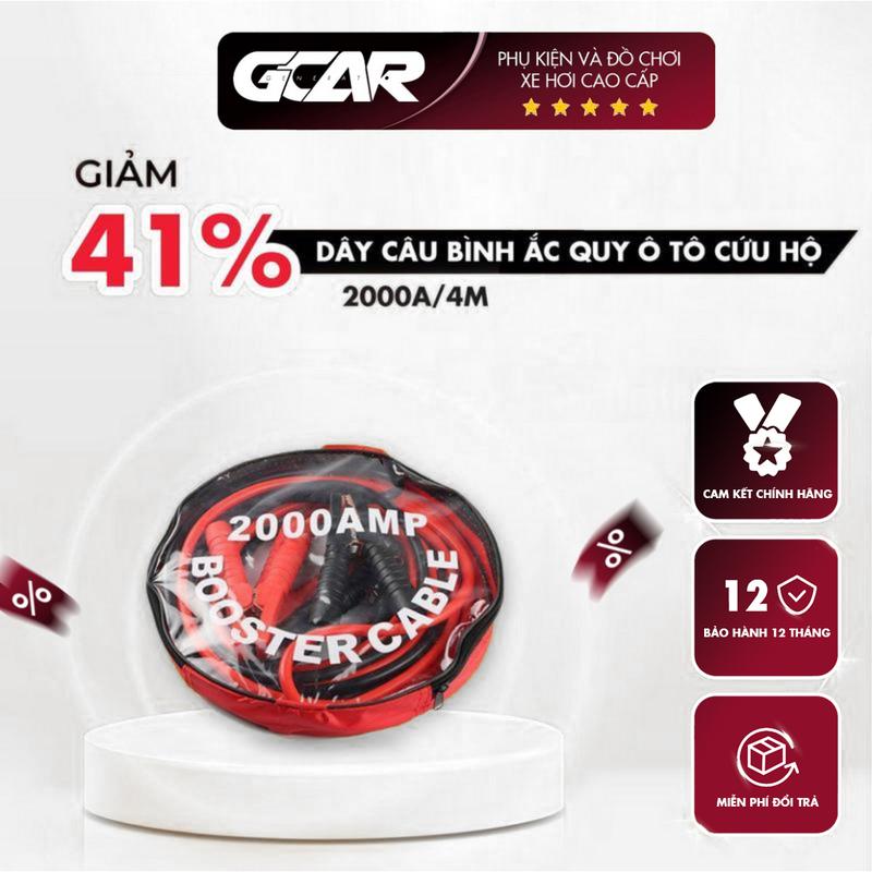   CẦN THIẾT  Dây Câu Bình Ắc Quy Ô Tô Lõi Đồng - 1000A 2000A Kích Điện Ắc Quy Cứu Hộ Ô Tô 4 Mét 