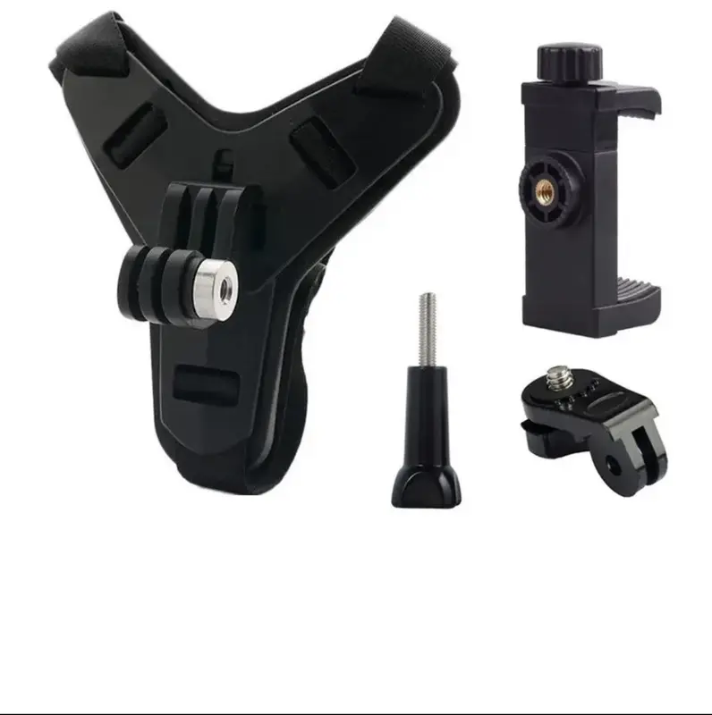 Mount Gắn Cằm Lắp Gopro Kẹp Điện Thoại Nón FullFace Phụ Kiện Camera 1
