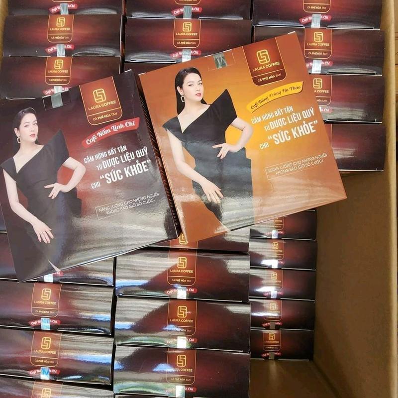 Combo cà phê Laura Coffee - Cafe đông trùng và cafe nấm linh chi, hương vị thơm ngon, béo vị sữa, giá cả phải chăng (1 hộp 10 gói) - Socola 3