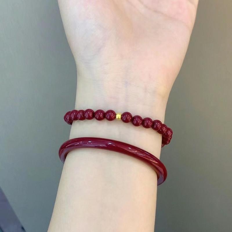 Vòng Tay Nữ, Chu Sa May Mắn, Hàng Thật, Quà Tặng May Mắn, Năm Sắp Sinh Tồn, Thích Hợp Cho Bạn Gái, [Cuộc Sống Năm Mới], Đồ Trang Sức Titan Phụ Kiện 0