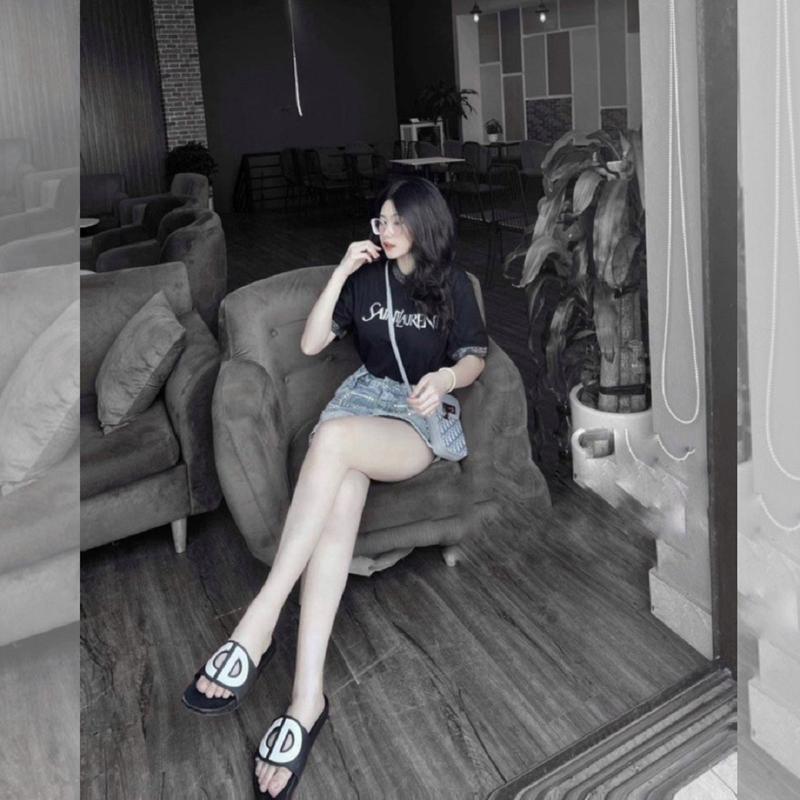 chân váy jean ngắn chữ a đính đá , chân váy đính đá bò nữ lưng cao chất dày mịn không co dãn bông mặt vải có quần bảo vệ wash màu chuẩn QCL1. 5