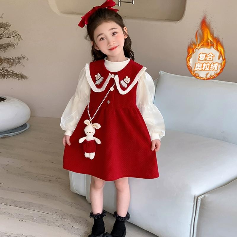 Product Introduction of Bộ váy Giáng sinh cho bé gái, thích hợp cho mùa thu và mùa đông 1