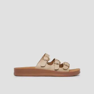 St. Yves Sandal Slipper Triple Strap Buckle Fq15 Wanita 104745707