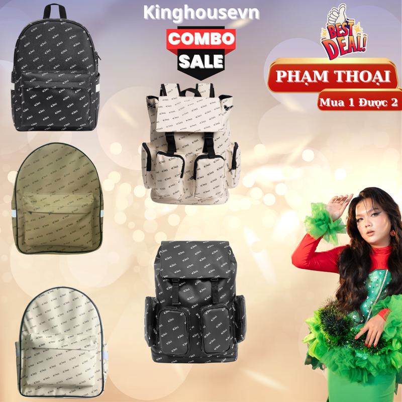 <MUA 1 TẶNG 1> Balo Da Packback Đi Chơi - Đi Học -Balo CHống Nước - Họa Tiết King
