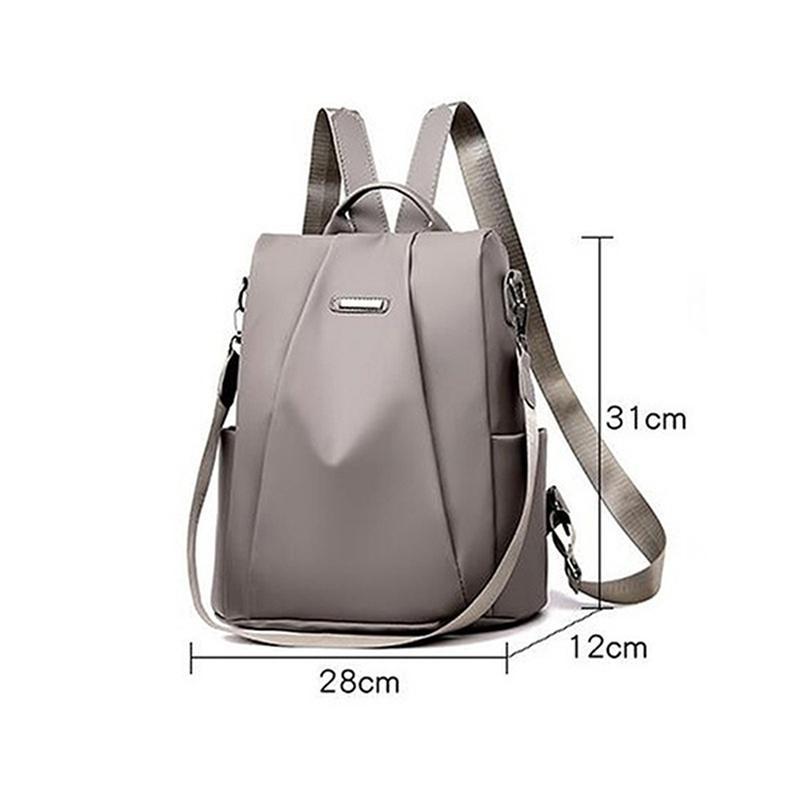 Women's Backpack Casual Nylon Solid Color School Single Shoulder Bag Female Fashion Detachable Strap Large Capacity Backpacks 8