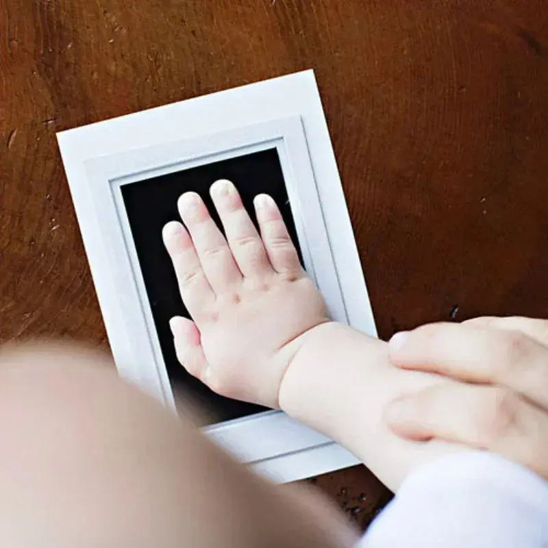 Bộ Dụng Cụ Làm Chân Tay Tự Làm Cho Trẻ Sơ Sinh, Bao Gồm Đệm Mực, Khung Ảnh, Dấu Tay Cho Trẻ Mới Biết Đi, Phụ Kiện Lưu Niệm, An Toàn Và Sạch Sẽ, Thích Hợp Làm Quà Tặng Tiệc Mừng Sắp Sinh Em Bé Voi Kem
