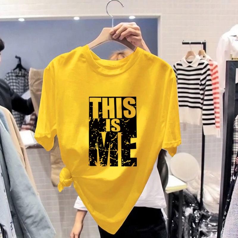 Product Introduction of Unisex T Shirt for Women Korean Fashion Loose Teen Tops Printed Graphic Casual Short-sleeved O304m 17