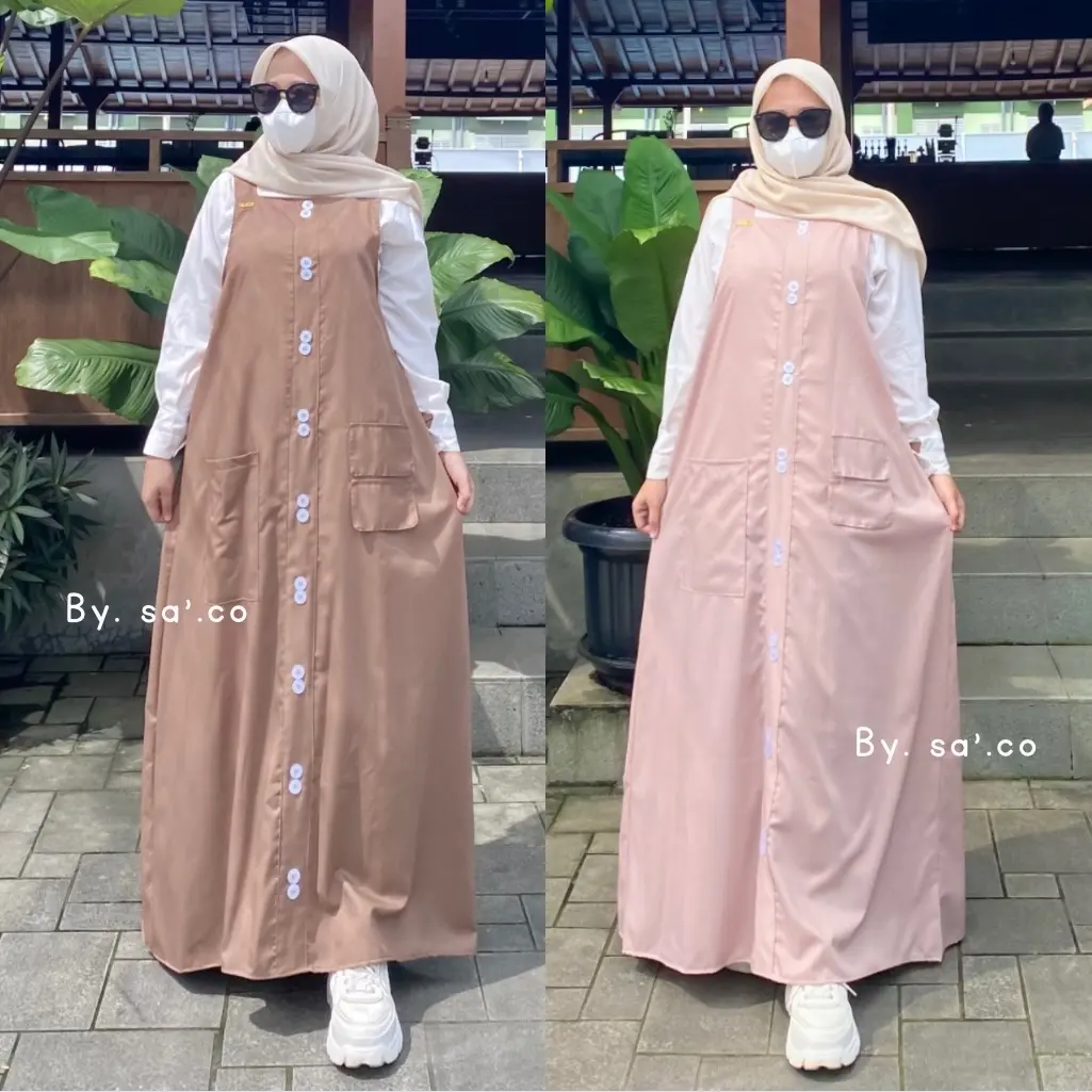 Overal mikaelah korean Katun Polos kancing
