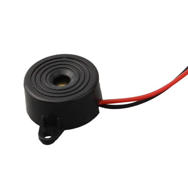 DC 3-24V Electronic Buzzer Small Enclosed Piezo Electric Beeper with Wires 4