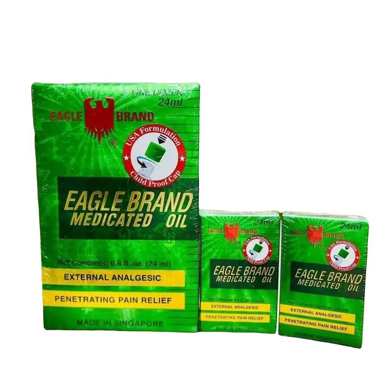 (1 chai Mỹ) Dầu gió xanh Mỹ - Eagle Brand, 24ml 2 nắp chuẩn Tiêu Chuẩn Mỹ USA